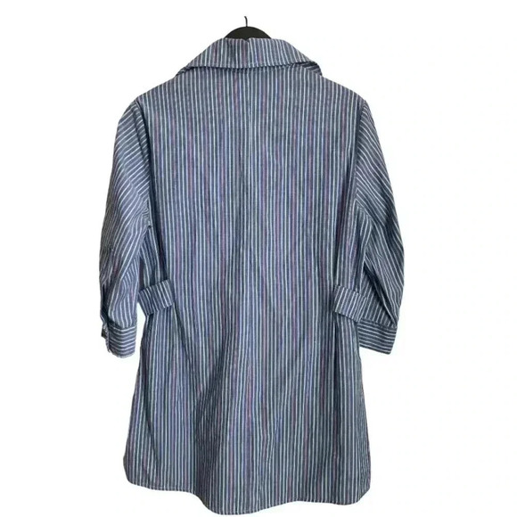 Vintage Forma Livre Women's Shirt Size Medium Stripes Button Down - Picture 4 of 7